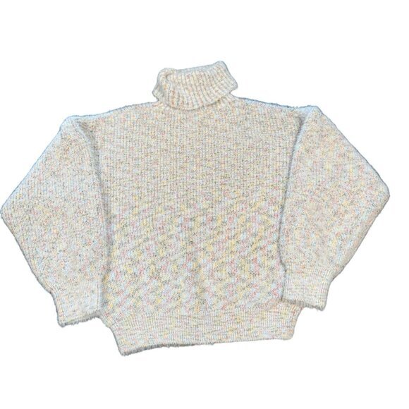 Lulus Pastel Multi Color Knit Sweater Dress Size XS Turtle Neck Fuzzy Soft S |H1 - Picture 2 of 6